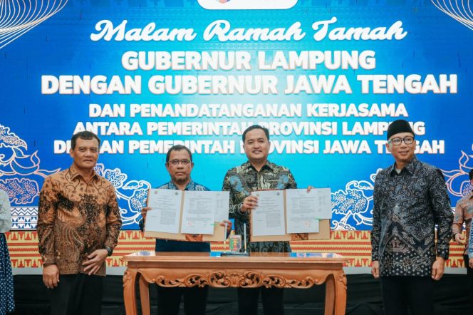 
					Perkuat Kerja Sama, Pemprov Lampung dan Jateng Teken Sejumlah Kesepakatan Strategis