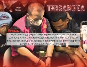 Eks Gubernur Lampung Arinal Djunaidi Jadi Tersangka Kasus Korupsi